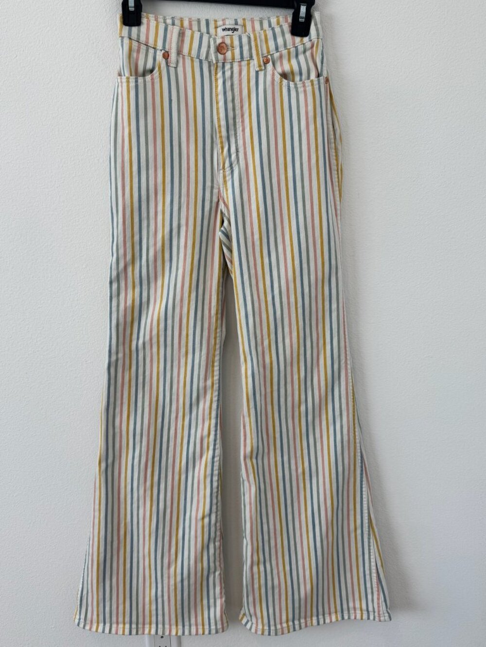 Wrangler Wanderer High Rise Flare Jeans Multicolor Stripes